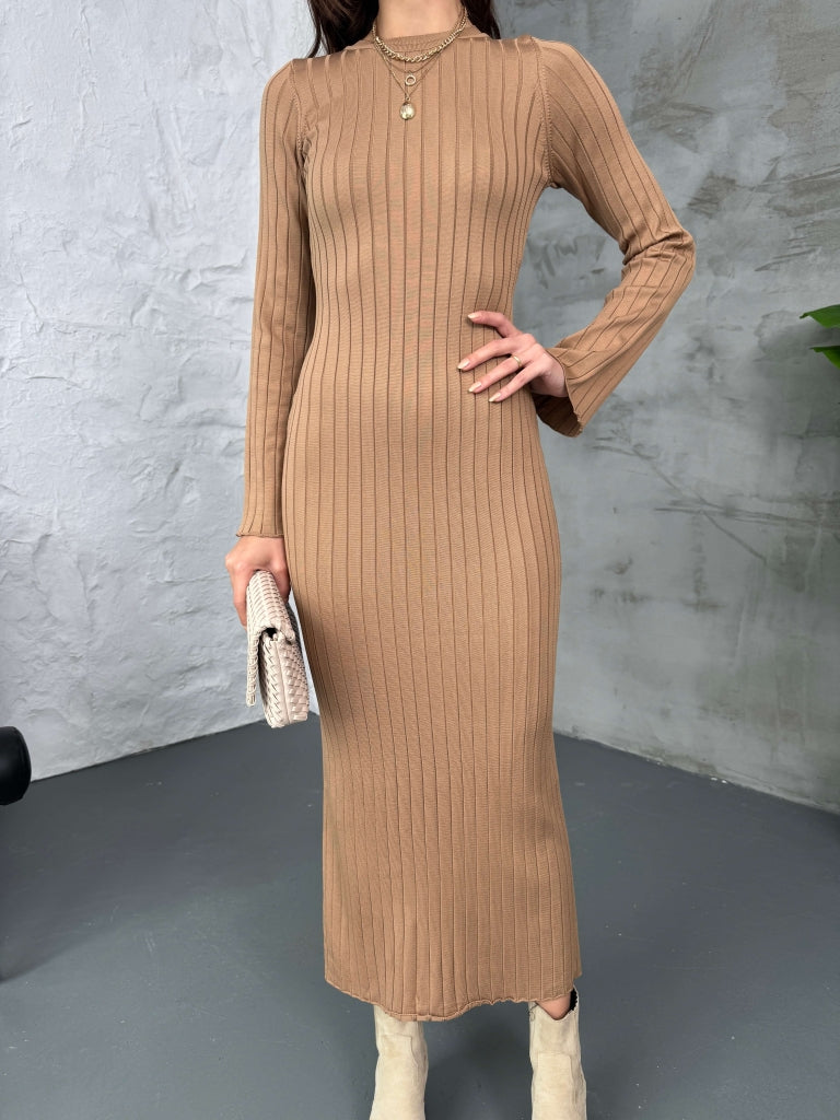 Camel  Massi Model Merserize Triko Elbise