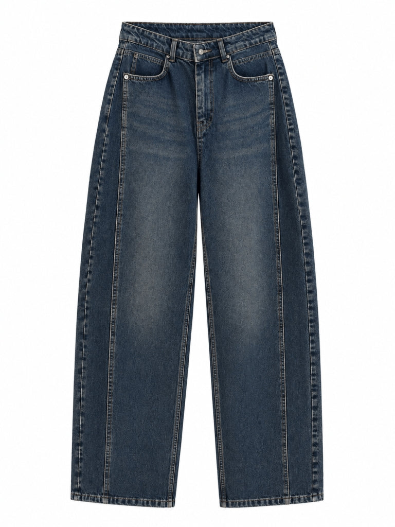 Lacivert Dikiş Detaylı Jean 8036-Lacivert