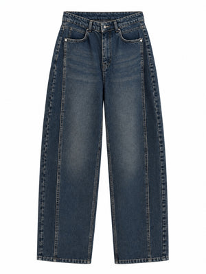 Lacivert Dikiş Detaylı Jean 8036-Lacivert
