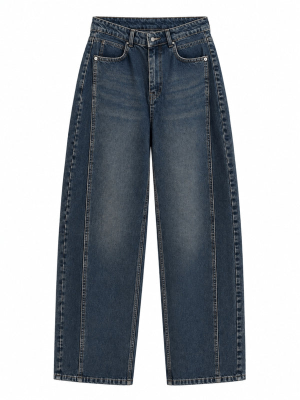Lacivert Dikiş Detaylı Jean 8036-Lacivert