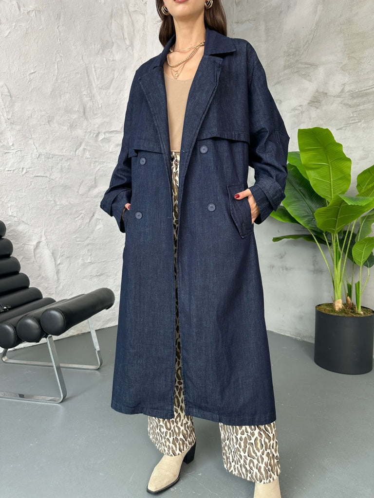Premium Oversize Denim Trençkot