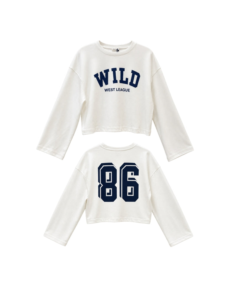 Ekru Wild Baskılı Sweat 12510-Ekru