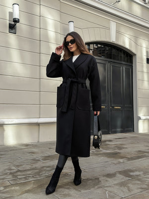 Siyah Şal Yaka Premium Kaban 20071-SİYAH