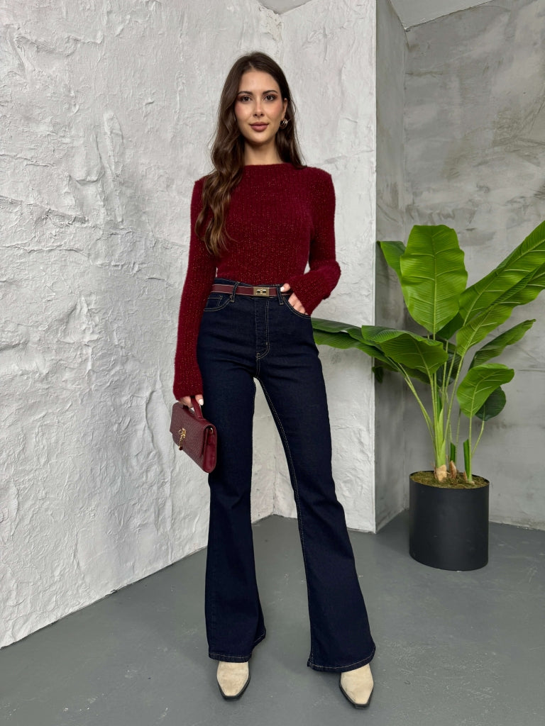 Lacivert İspanyol Paça Jean G2106-Lacivert