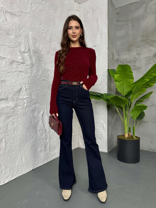 Lacivert İspanyol Paça Jean G2106-Lacivert