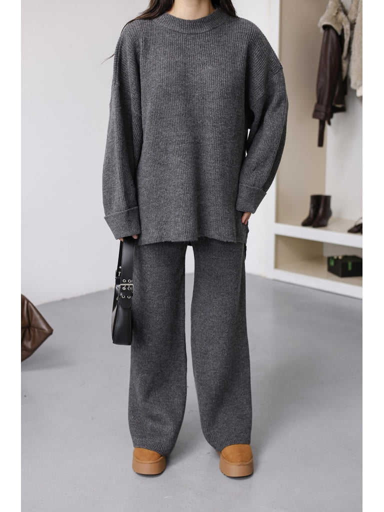 Antrasit Oversize Örme Takım 25812-Antrasit