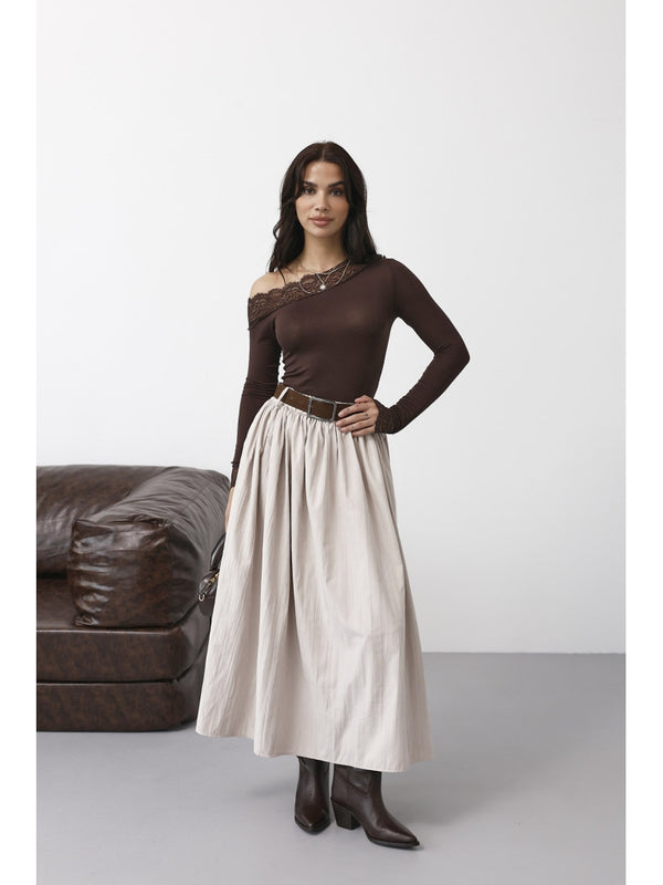 Bej Kemerli Cupra Etek 580667-Bej