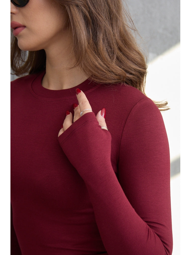 Bordo Oysh Model Parmak Geçirme Body