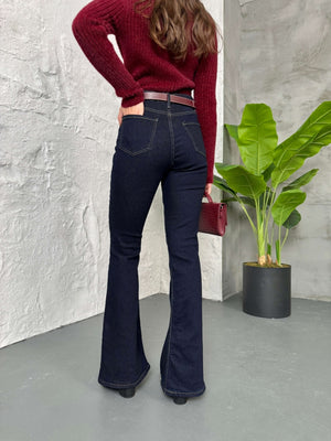 Lacivert İspanyol Paça Jean G2106-Lacivert