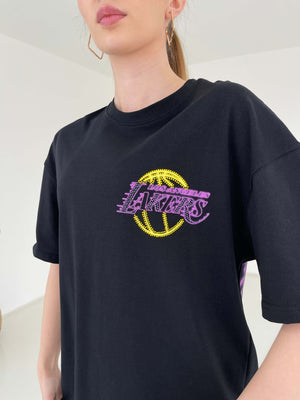 Siyah Lakers Tshırt