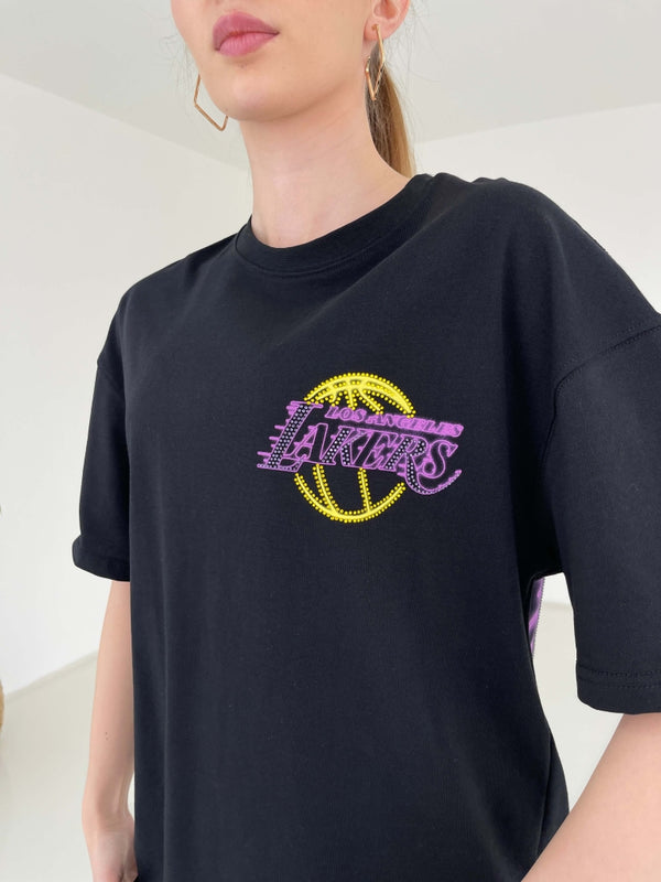 Siyah Lakers Tshırt
