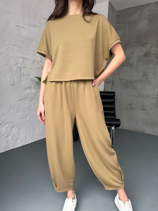 Olive Modal Tshirt Pantolon Takım