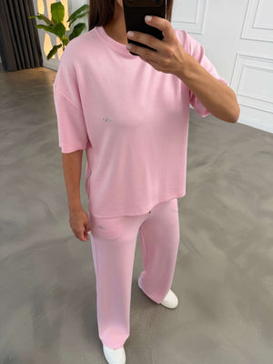 Pembe Orj Marka Kısa Kollu Takım 1023-Pembe