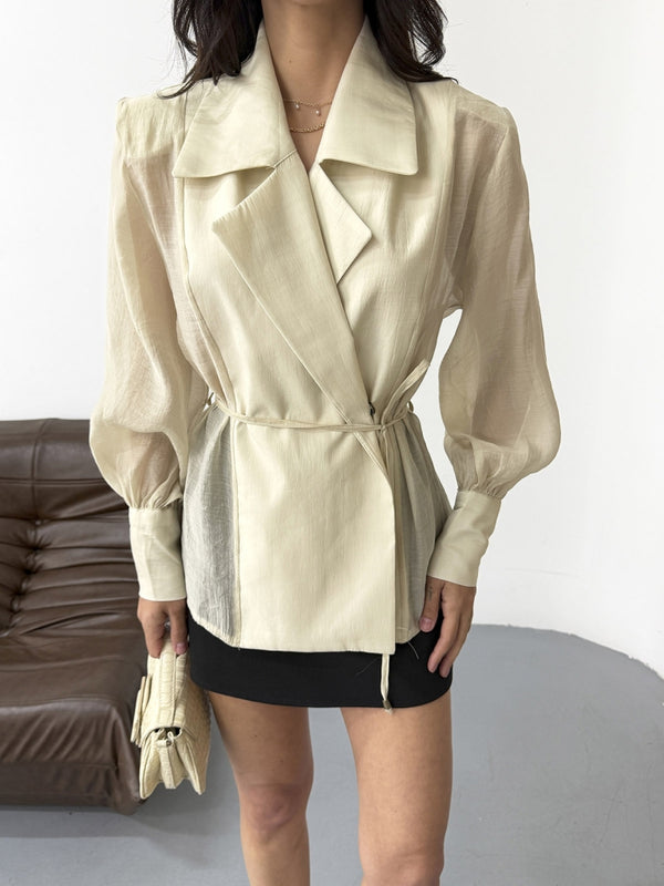 Taş Vatkalı Tencel Gömlek EY-5029-TAŞ