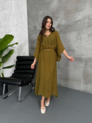 Olive Kolyeli İkili Premium Takım