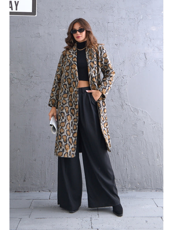 Leopar Desen Oversize Kaban