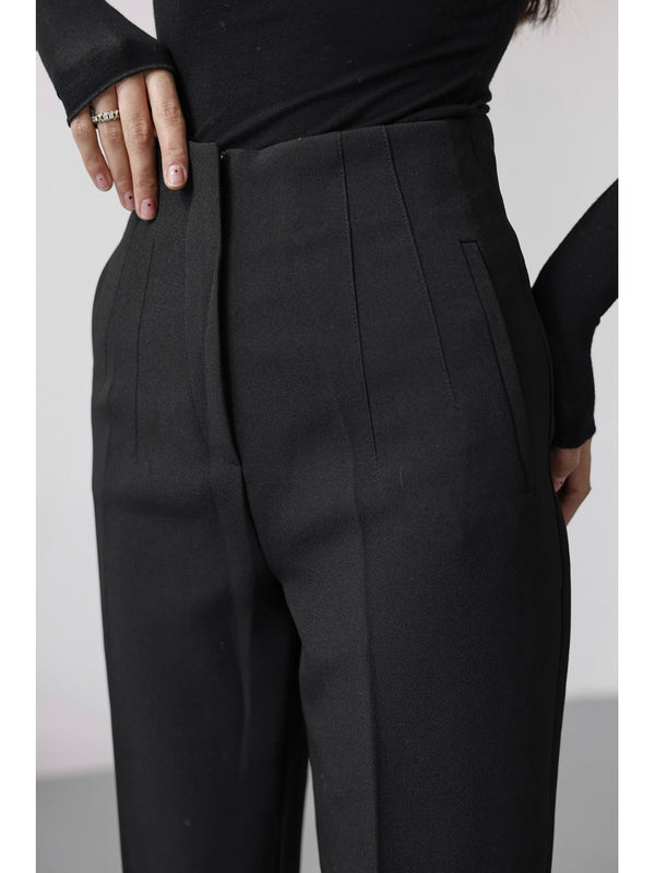 Siyah Pensli Havuç Pantolon 50109-SİYAH