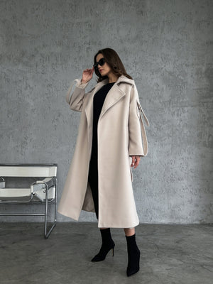 Taş Kolları Cep Detaylı Premium Kaban 20101-Taş