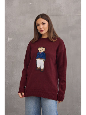 Bordo Bear Detaylı Kazak