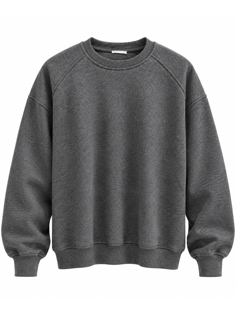 Antrasit Oversize Şardonlu Sweat 7912-Antrasit