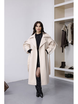 Taş Kolları Cep Detaylı Premium Kaban 20101-Taş