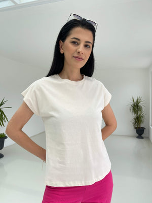 Taş Arkası Dikiş Detaylı Tshirt