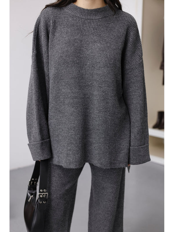 Antrasit Oversize Örme Takım 25812-Antrasit