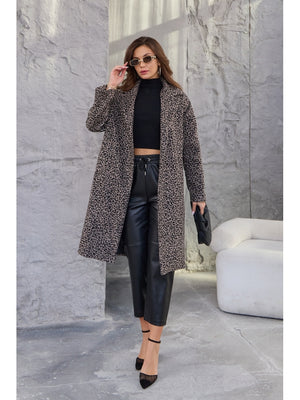 Leopar Desen Tek Düğme Zara Model Kaban