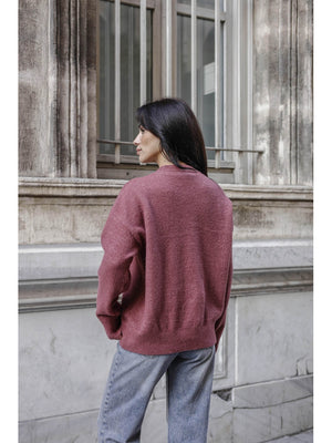 Gül Kurusu Bisiklet Yaka Yumoş Kazak 2373-GÜL KURUSU