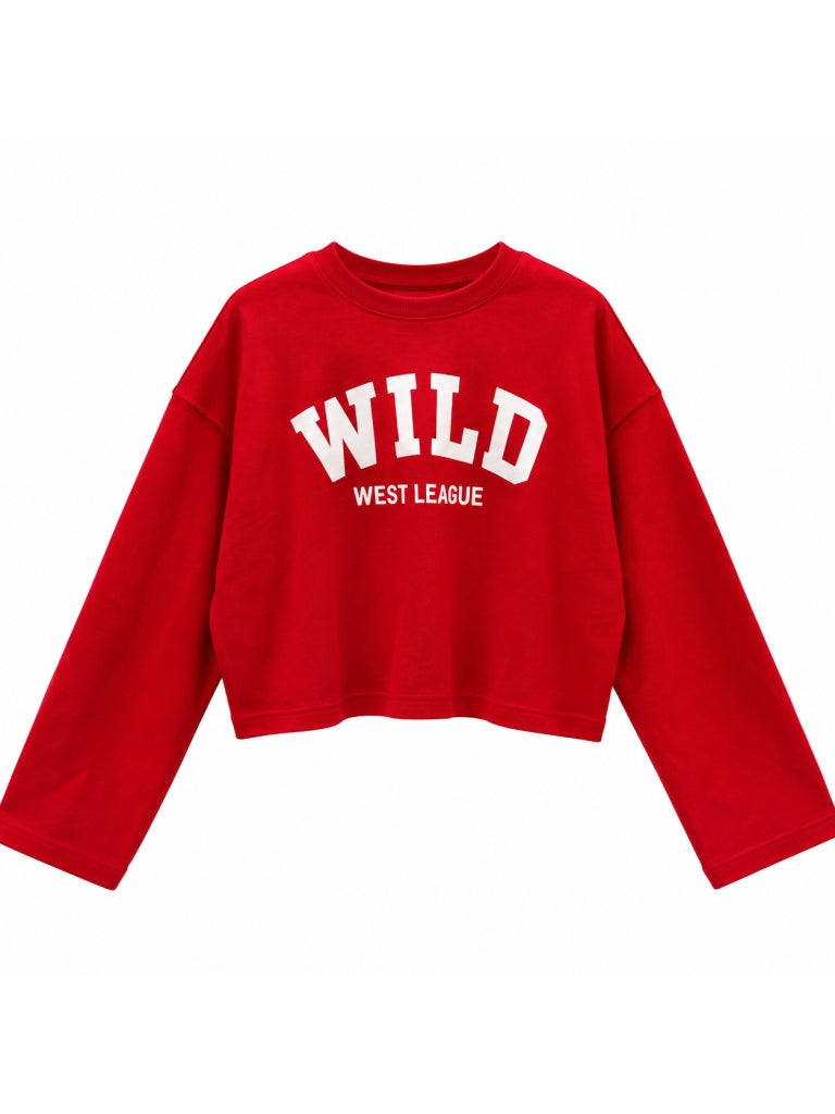 Kırmızı Wild Baskılı Sweat 12510-Kırmızı