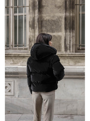 Siyah İnfinty Parlak Şişme Mont 2285-SİYAH