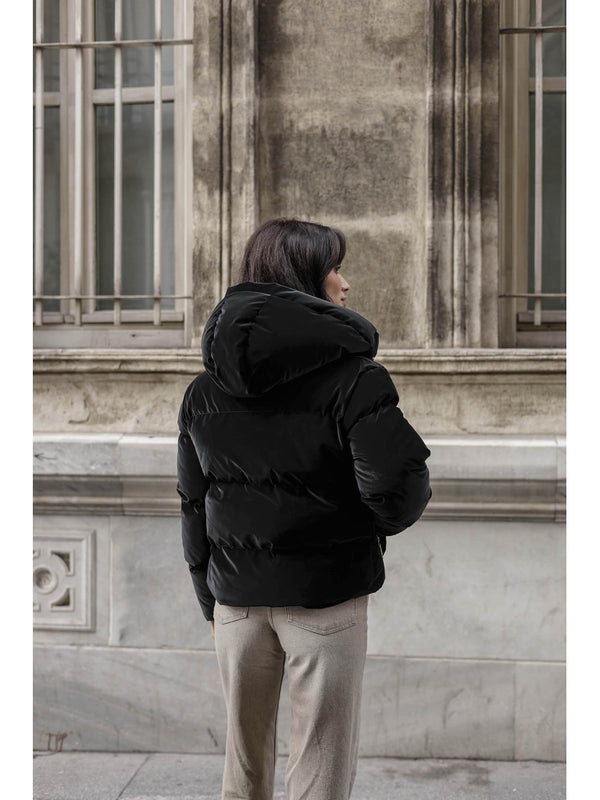 Siyah İnfinty Parlak Şişme Mont 2285-SİYAH