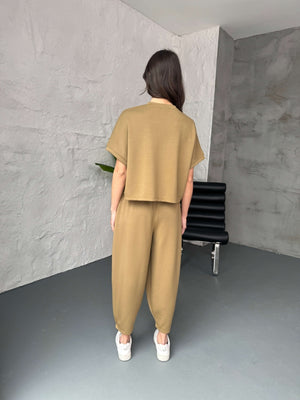 Olive Modal Tshirt Pantolon Takım