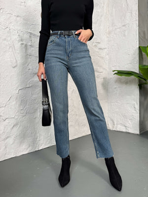 Mavi Boy Fit Kesik Paça Orj Jean 2402-Mavi