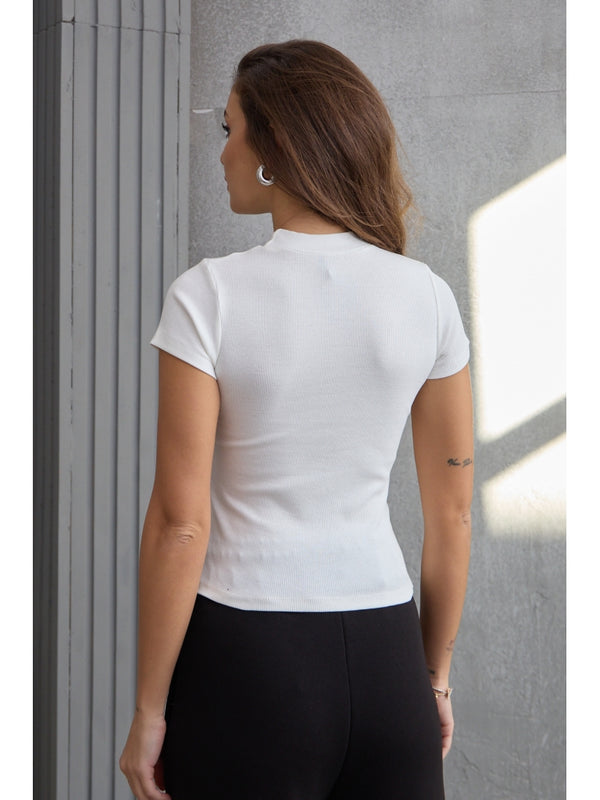 Ekru Balıkçı Yaka Body