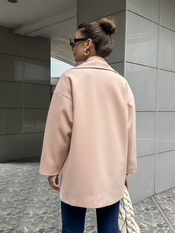 Camel Oversize Kısa Delux Kaban