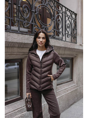 Kahve Dalgıç Detaylı Şişme Zr Mont EY-2870-Kahve