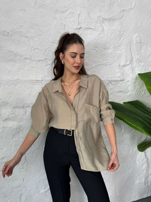 Perry Haki Dökümlü Gömlek 4612-HAKİ