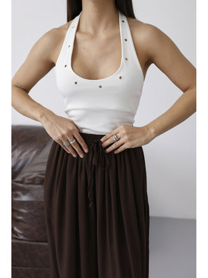 Beyaz Kuşgözü Detaylı Atlet 1060-Beyaz