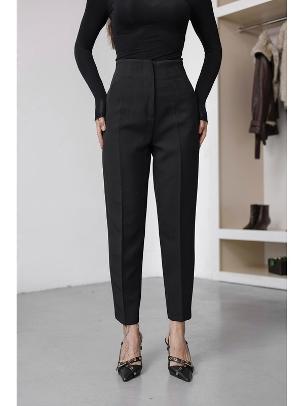 Siyah Pensli Havuç Pantolon 50109-SİYAH