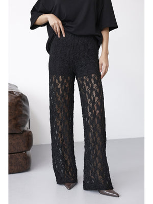 Siyah Dantel Pantolon 4247-Siyah