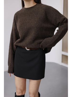 Acı Kahve Bisiklet Yaka Yumoş Kazak 2373-Acı Kahve