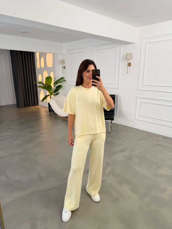 Sarı Orj Marka Kısa Kollu Takım 1023-Sarı