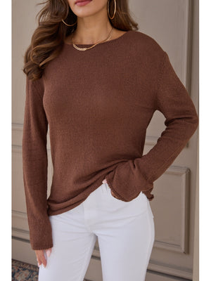 Kahve Massi Model İnce Merserize Triko