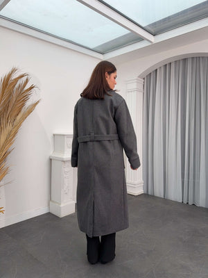 Antrasit Şal Yaka Premium Kaban 20071-ANTRASİT