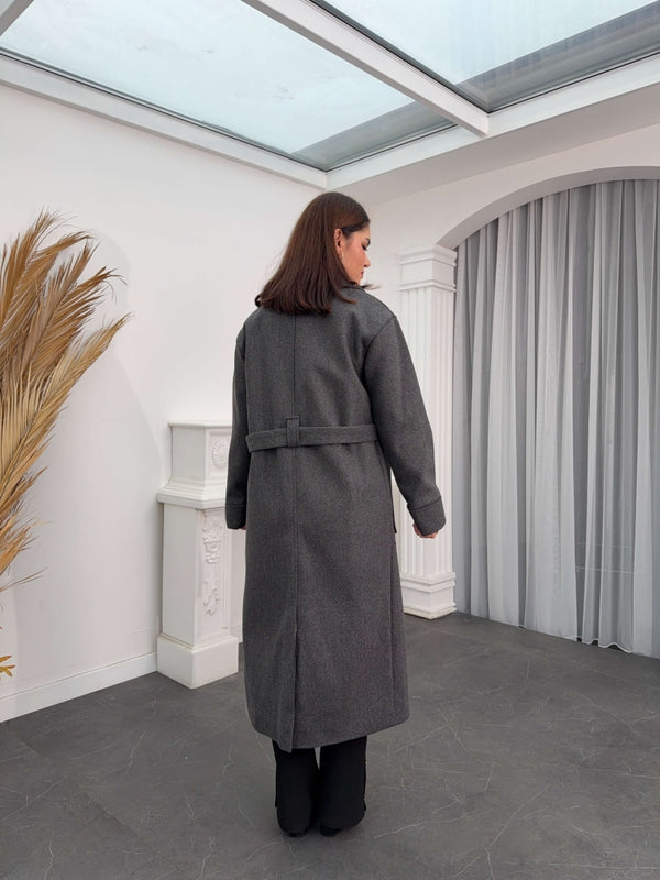 Antrasit Şal Yaka Premium Kaban 20071-ANTRASİT