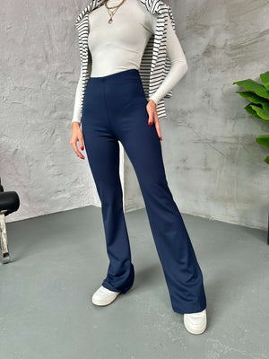 Lacivert  İspanyol Paça Tayt 251001-LACİVERT