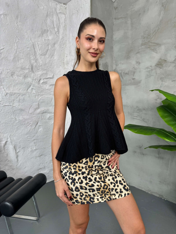 Siyah Zr Model Örgü Süveter