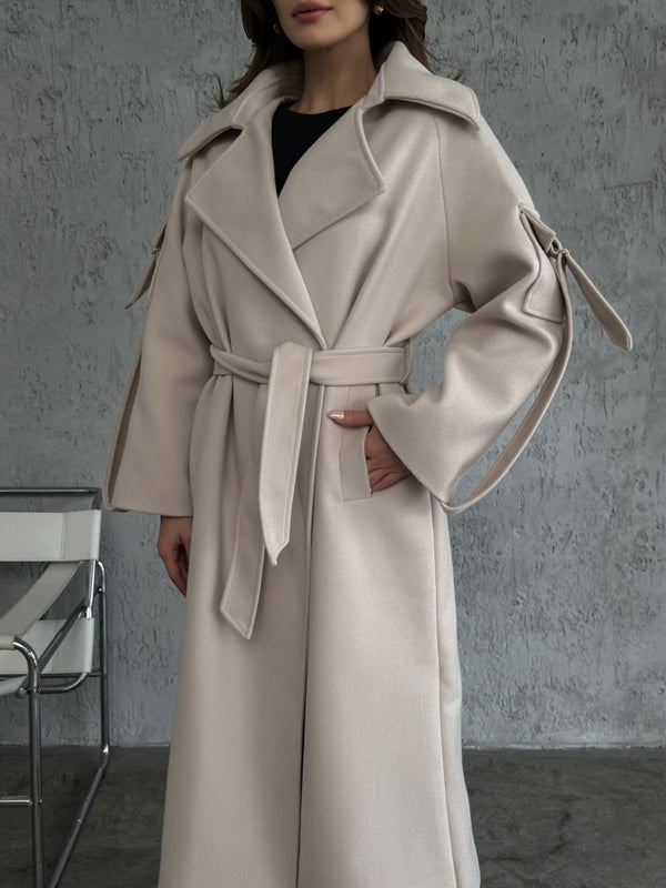 Taş Kolları Cep Detaylı Premium Kaban 20101-Taş