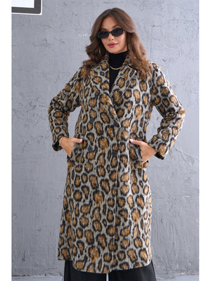 Leopar Desen Oversize Kaban